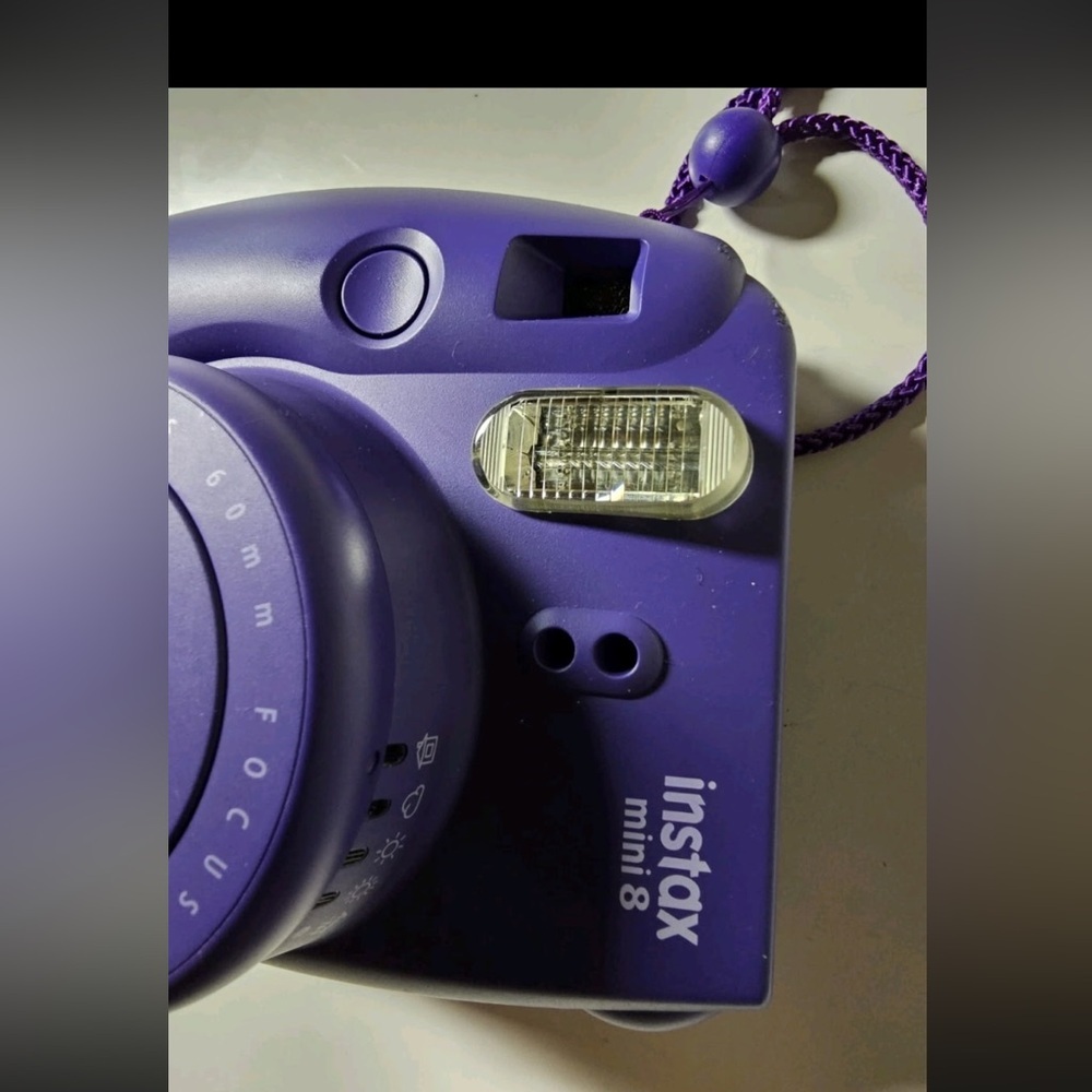 Instax Mini 8 Violet Camera with Owl Design Case - Picture 5 of 12